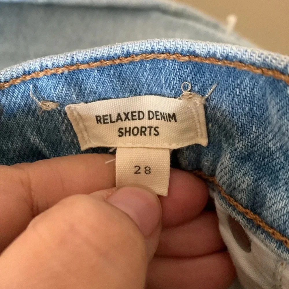 Madewell Relaxed Denim Shorts in Madera Wash: Side-Slit Edition Size 28 - Picture 6 of 6
